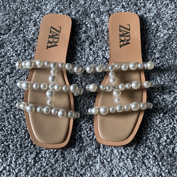 Zara pearl sandals